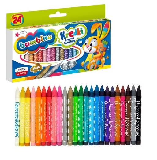 Kredki bambino 24 kol. Majewski  Zajączek
