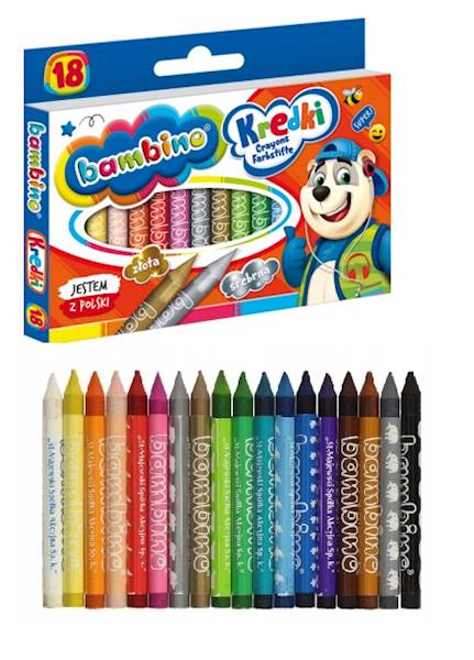 Kredki bambino 18 kol. Majewski Miś