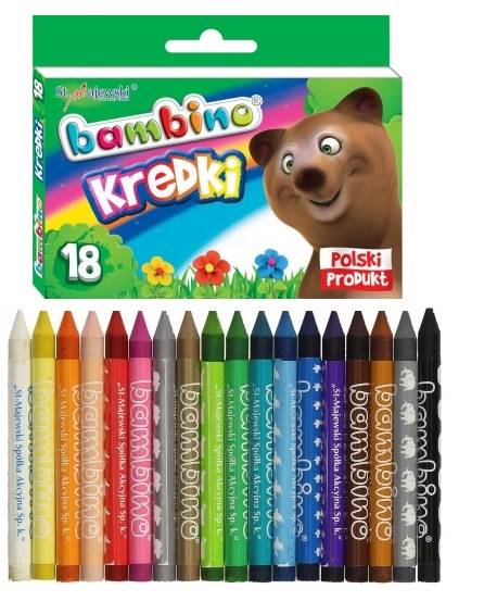 kredki bambino 18 kol. Majewski Miś brązowy
