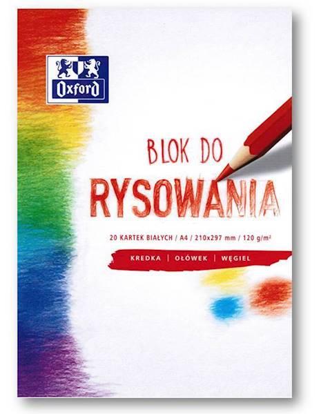 blok do rysowania A4 TOP Oxford 20K biały 120g