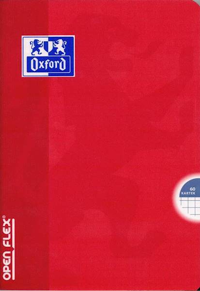 zeszyt A5 60K kratka TOP Oxford Openflex czerwony