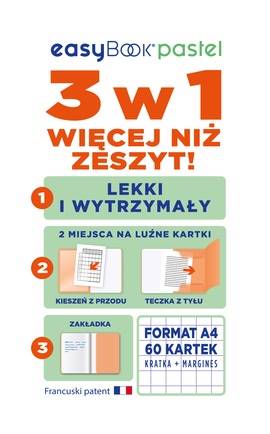 zeszyt A4 60K kratka Oxford Easybook Pastel żółty