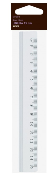 linijka 15cm płaska aluminiowa Grand