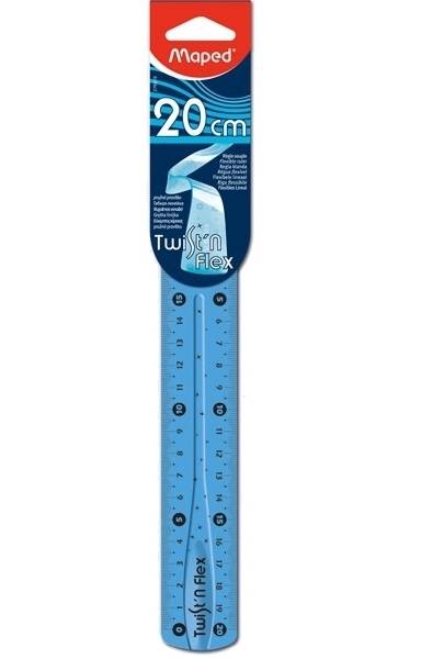 linijka 20cm Maped Twist'n Flex niebieska