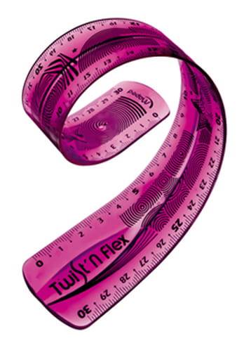 linijka 30cm Maped Twist'n Flex różowa