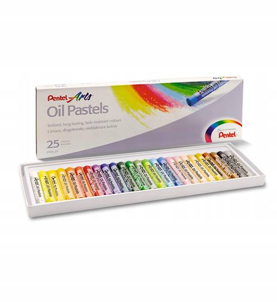 Kredki pastele olejne 25 kolorów Pentel
