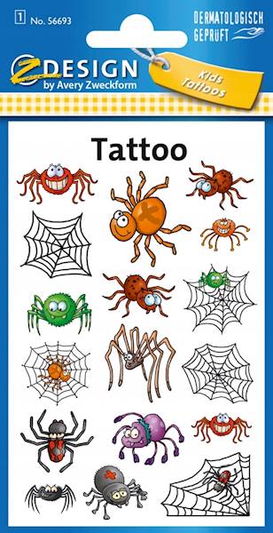 Tatuaże zmywalne Pająki Kids Tattoo ZDESIGN