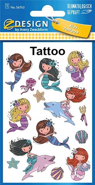 Tatuaże zmywalne Syrenki Kids Tattoo ZDESIGN