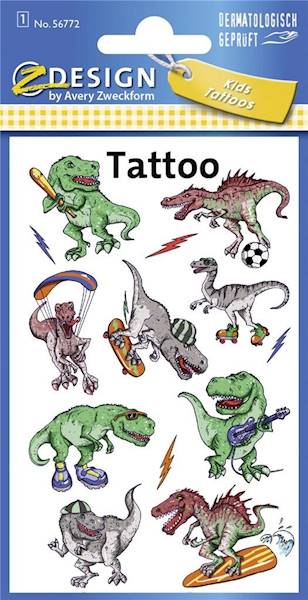 Tatuaże zmywalne dla dzieci - Dinozaury ZDESIGN