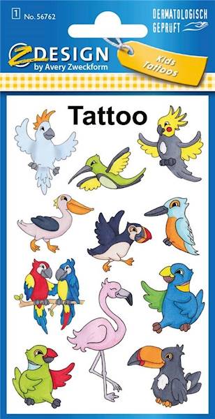 Tatuaże zmywalne Ptaki Kids Tattoo ZDESIGN