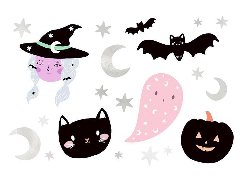 Tatuaże zmywalne PartyDeco Halloween 20szt