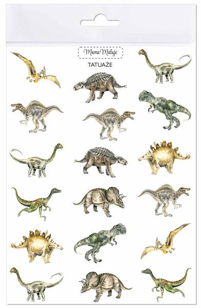 Tatuaże zmywalne Mama maluje - Dinozaury