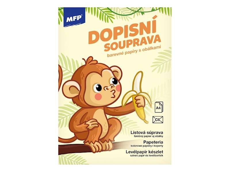 Papeteria wzór Małpka LUX 5+10