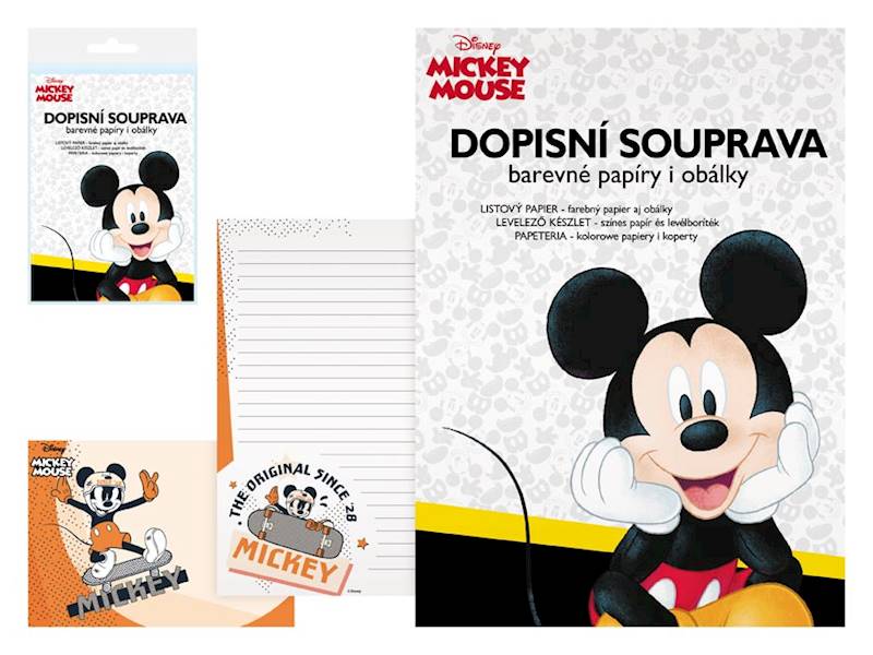 Papeteria wzór Disney Myszka Mickey Mouse Lux 5+10