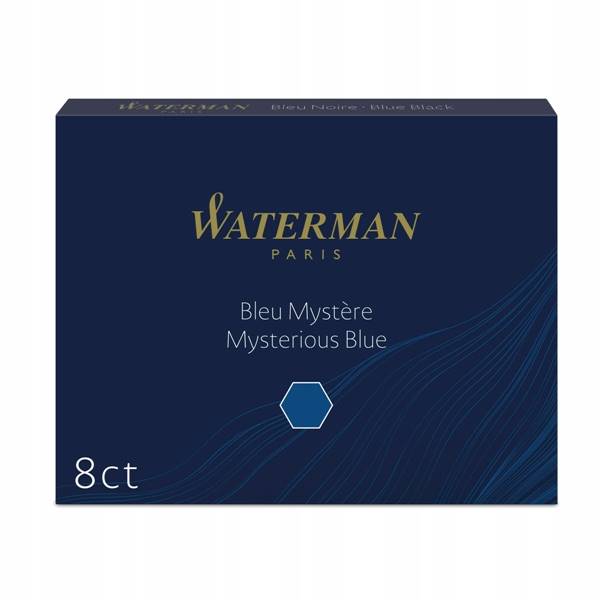 Naboje do pióra WATERMAN czarno-niebieskie 8szt.