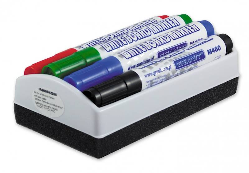 Marker GRANIT do tablic M460 K/O 4 kol.+ gąbka