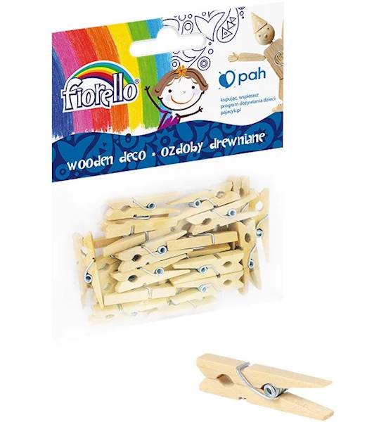 Ozdoba drewniana spinacz mały Fiorello