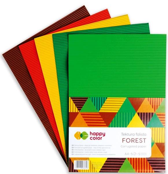 Tektura falista A4 5 arkuszy Forest Happy Color