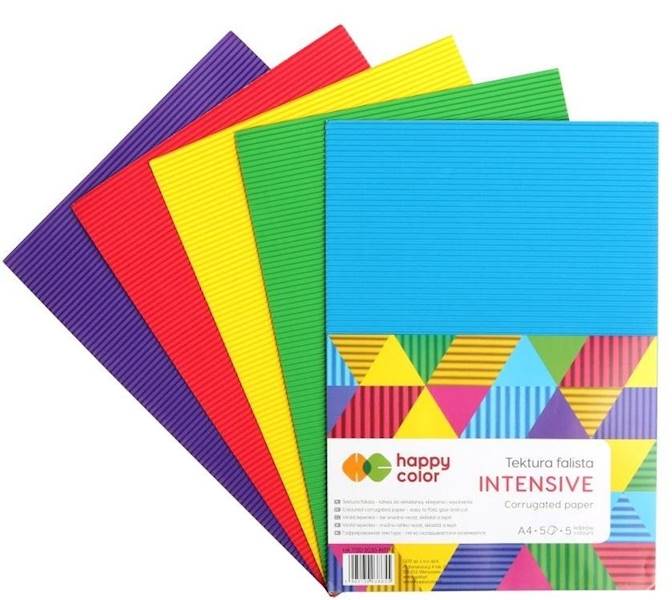 Tektura falista A4 5 arkuszy Intensive Happy Color
