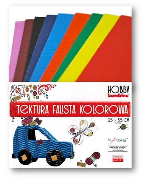 Tektura falista Bambino Arkusz B4 25x35 10 kol./op
