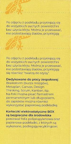 Notes karteczki elektrostatyczne 7,5x15cm 50szt. N