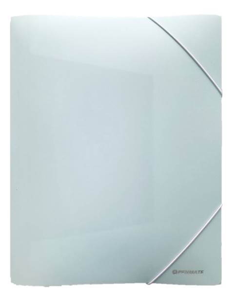 Teczka A4 z gumką PVC PP-102 pastelowa szara