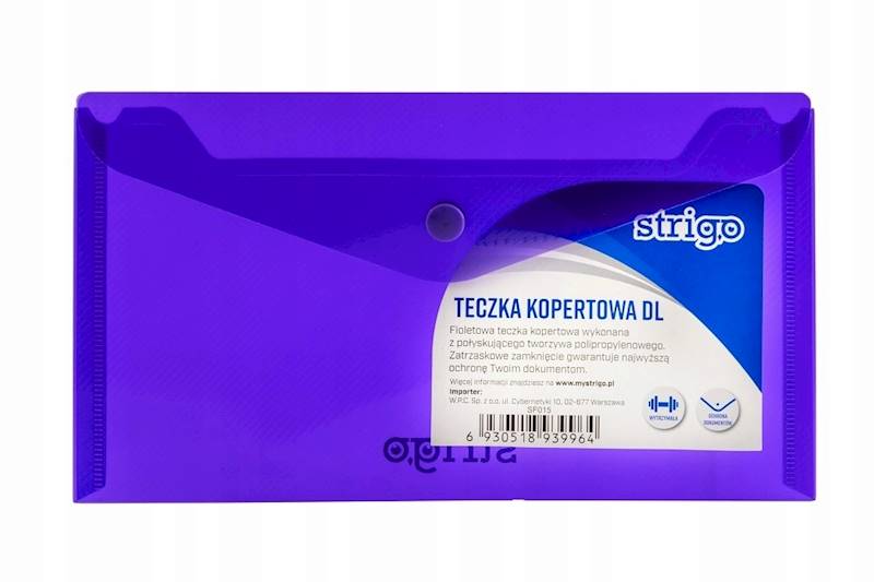 Teczka kopertowa DL PP Strigo fioletowa