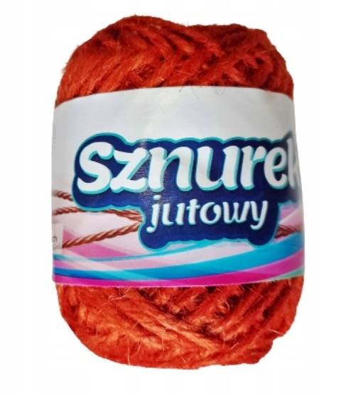 sznurek florystyczny jutowy 20m czerwony