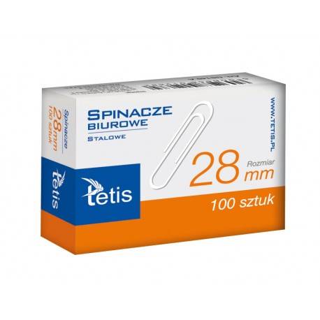 spinacz biurowy Tetis zwykły 28mm
