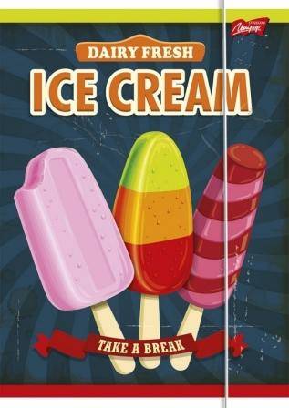 teczka z gumką A4 zw Majewski Ice Cream