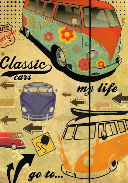teczka z gumką A4 PM Classic cars my life