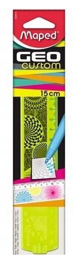 Linijka 15cm Maped Geocustom żółta fluo