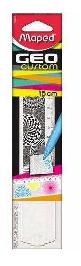 Linijka 15cm Maped Geocustom przeźroczysta