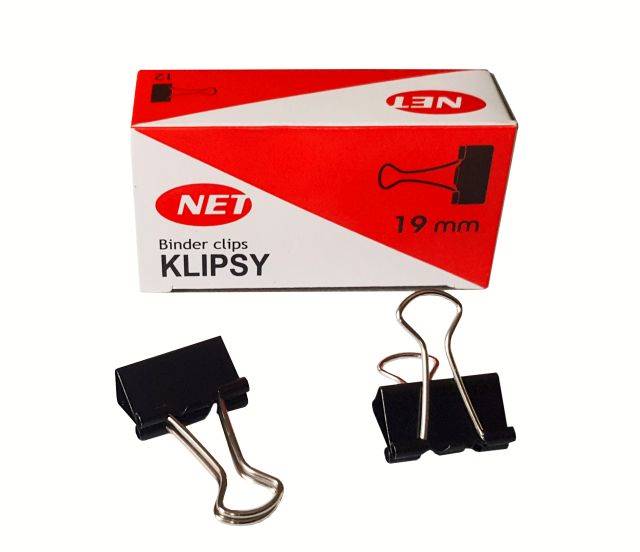 klip biurowy NET 19mm (opak.12szt.)