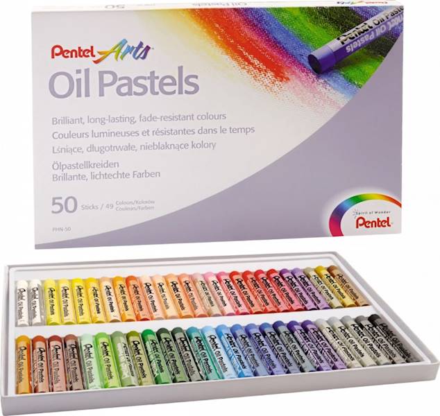 Kredki pastele olejne 50 kolorów Pentel