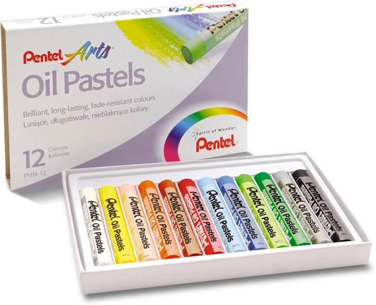 Kredki pastele olejne 12 kolorów Pentel