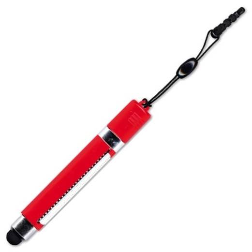Długopis ze ściągą, do ekranów Touch pen czerwony