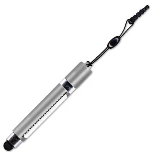 Długopis ze ściągą, do ekranów Touch pen srebrny