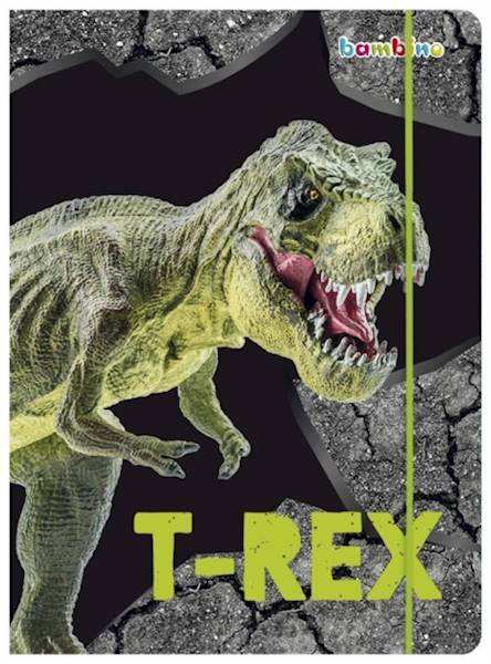 Teczka z gumką A4 zw Majewski T-REX Dinozaur
