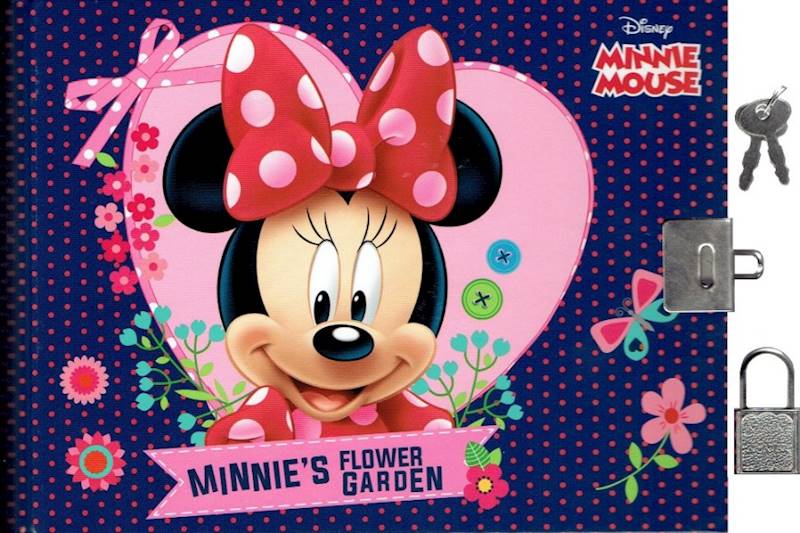 pamiętnik DERFORM spiralny z kłódką Minnie Mouse