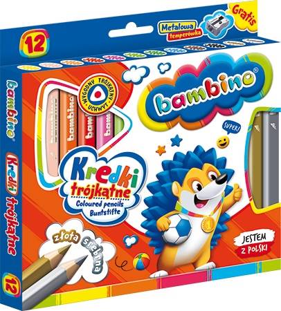 Kredki bambino 12 kol. Majewski w drewnie T Jeżyk