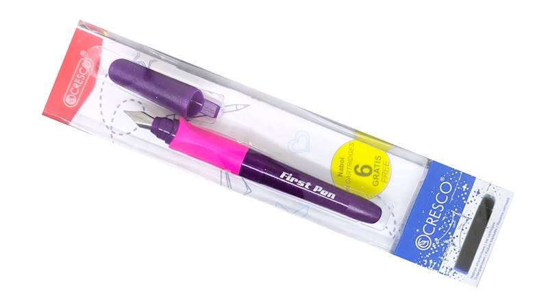 Pióro wieczne First Pen + 6 naboi fioletowo-różowe