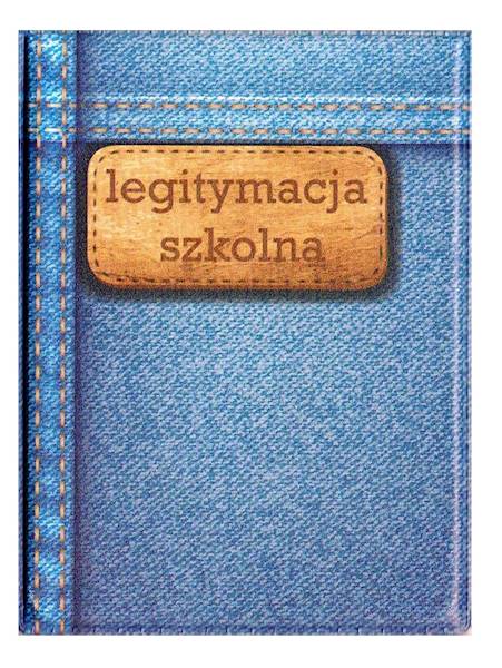 Okładka na legitymację szkolną z nadrukiem Jeans