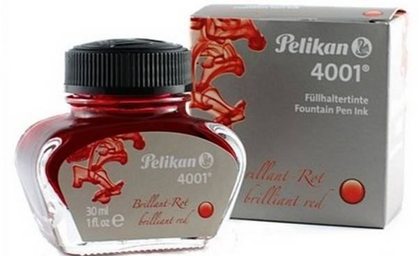 Atrament Pelikan 4001 30ml Brillant Red czerwony