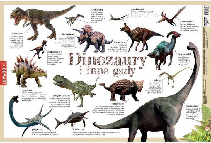 Podkładka na biurko Dinozaury i inne gady