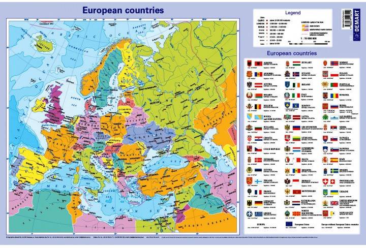 Podkładka na biurko Europa wersja angielska