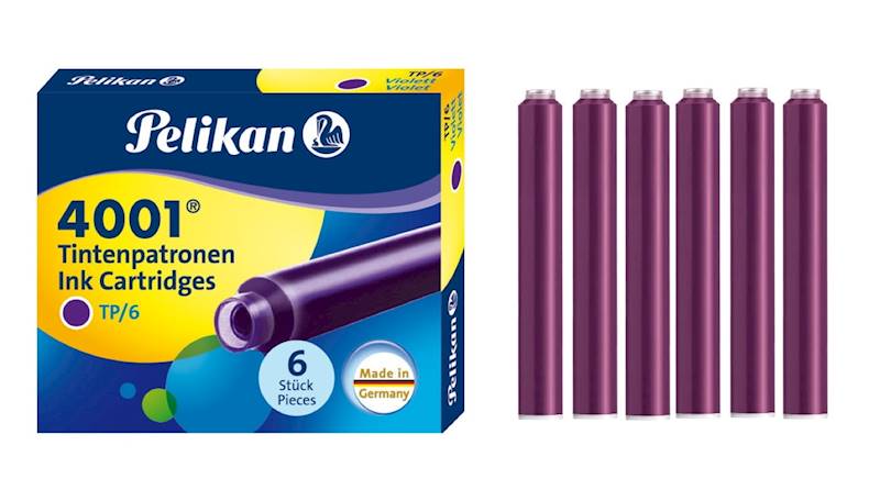 Naboje Pelikan krótkie fioletowe TP/6szt.
