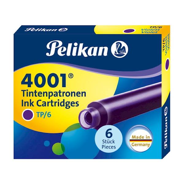Naboje Pelikan krótkie fioletowe TP/6szt.