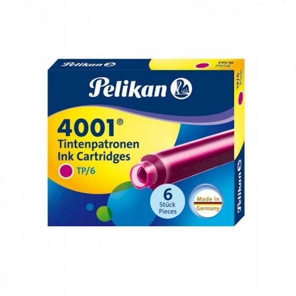 Naboje Pelikan krótkie różowe TP/6szt.
