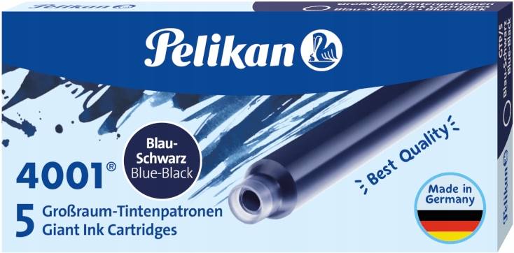 Naboje Pelikan długie granatowe Blue Black op/5szt